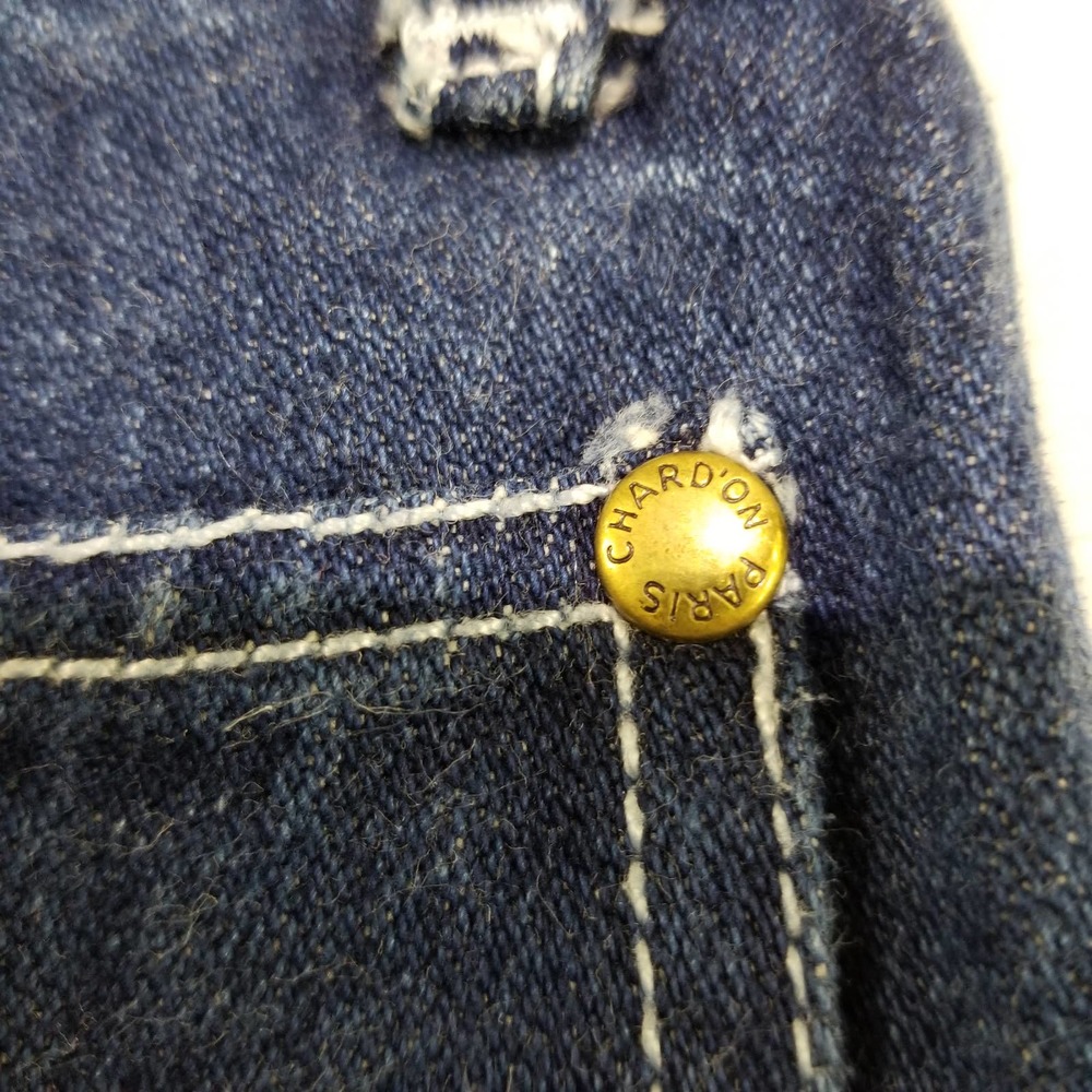 Vintage Chardon Paris Jeans High Waist Size 5 Tiny Waist Dark Denim - Picture 9 of 10